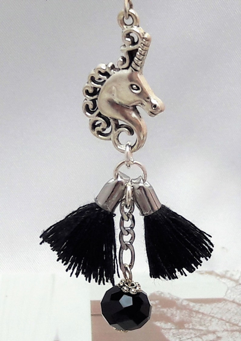 Unicorn metal unicorn earringspompomspearl