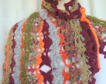 autumn scarf chauffe épaule  automne  fait main