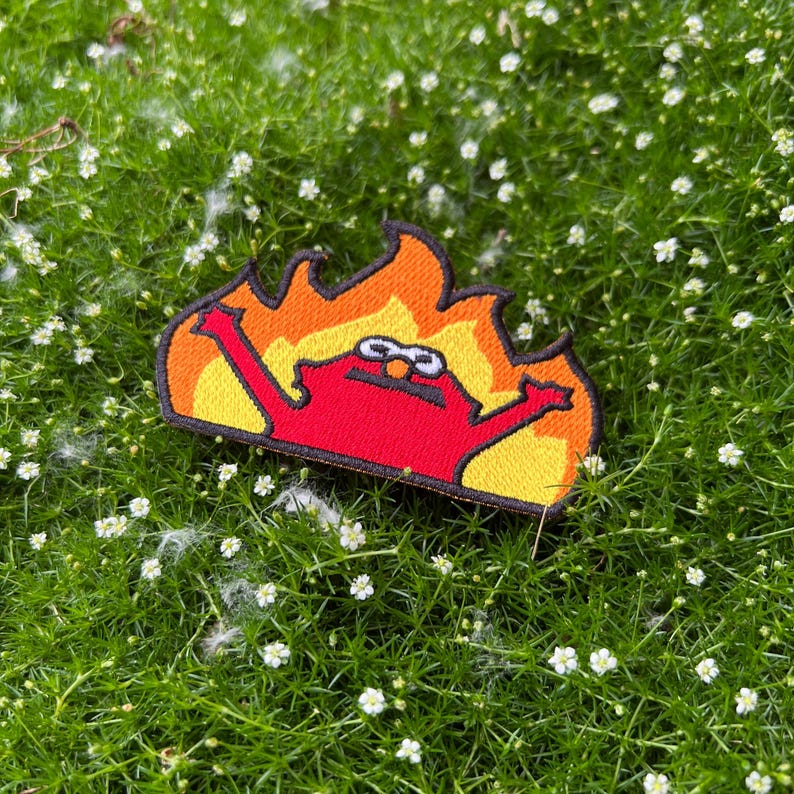 Hell Fire Meme Gestickter Aufnäher Bild 2