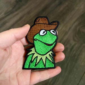 Frog Cowboy Meme Embroidered Patch