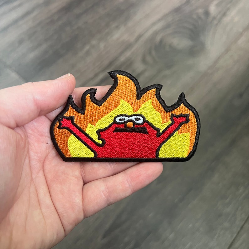 Hell Fire Meme Embroidered Patch image 1