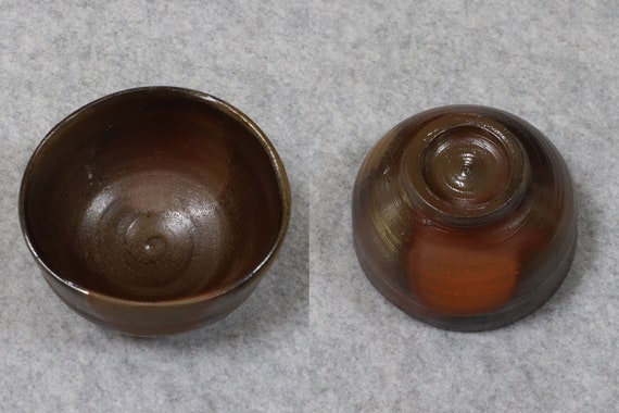 Vintage Bizen Matcha Tea Bowl, Bizen Ware, Matsumoto Katsuya 
