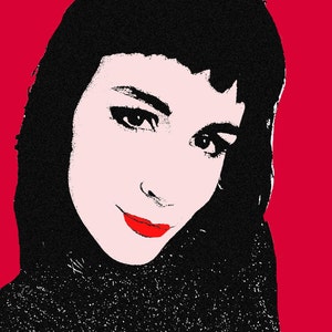 Portrait cartoon pop art