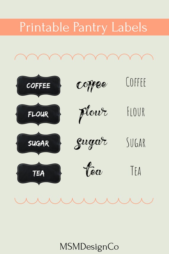 Printable Pantry Labels Custom Pantry Labels Pantry Label Etsy