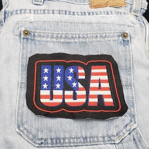 Sew on American Flag patch  5&quot; X 3 1/4&quot;