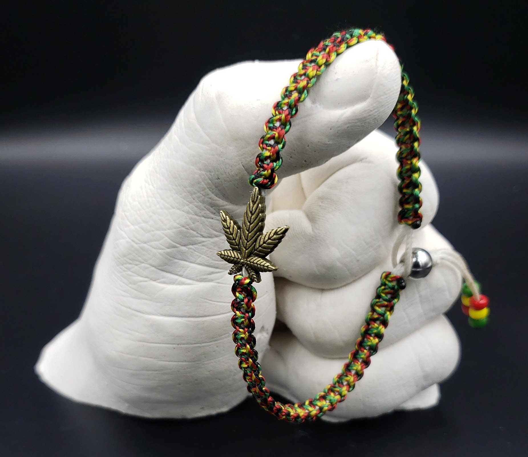 Real Weed Flower Bracelet: Cannabis Nug Clear Resin 
