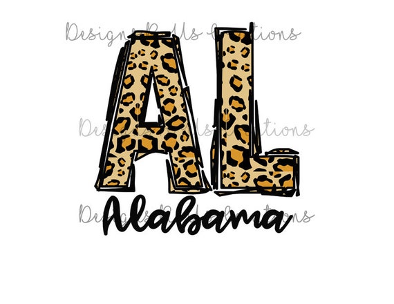 Alabama PNG Alabama Leopard Png Sublimation Designs | Etsy