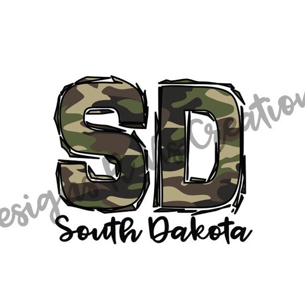 South Dakota PNG , SD camo PNG , Sublimation designs downloads , Instant download , digital designs