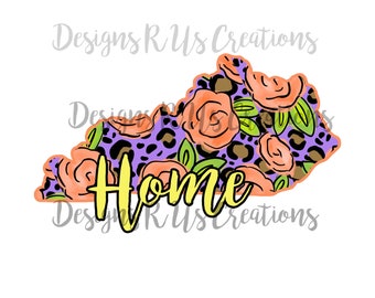 KY PNG , Kentucky floral png , Sublimation designs downloads , Instant download , digital designs