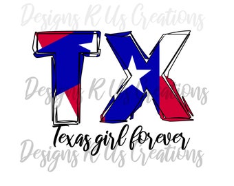Texas Mädchen für immer PNG, Sublimation Designs Downloads, sofortiger Download, digitale Designs