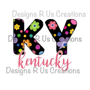 Kentucky PNG , KY PNG , Kentucky floral , Sublimation designs downloads , instant download , digital designs