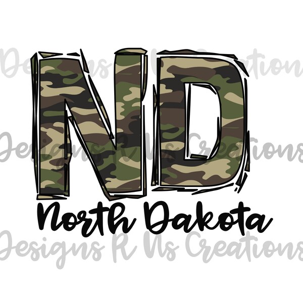North Dakota PNG , ND camo PNG , Sublimation designs downloads , instant download , digital designs