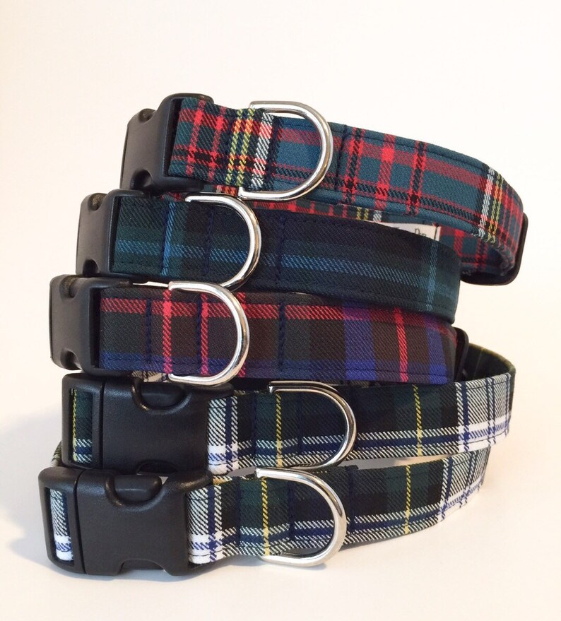 Tartan Dog Collar Choose your custom dog collar from over 45 Etsy