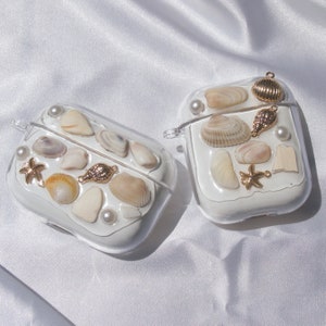 Handmade Coastal Seashell Resin Airpods Case