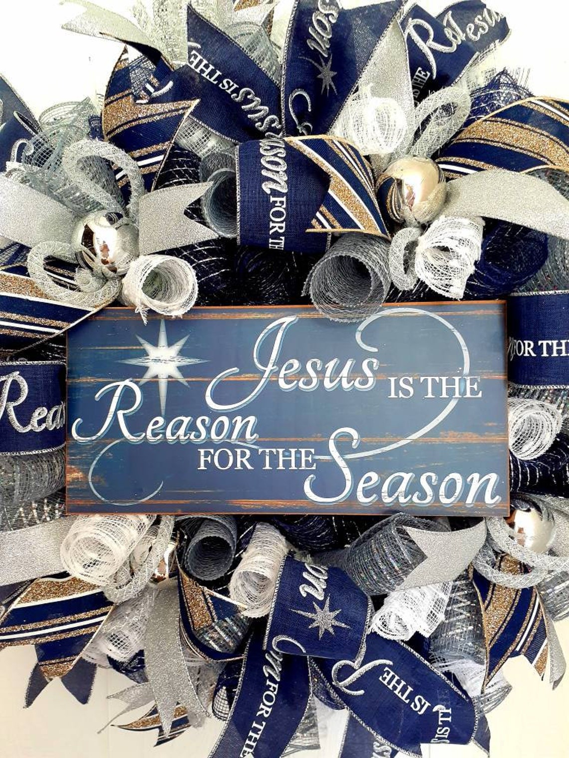 Jesus is the reason for the season Wreath Christmas Wreath Etsy