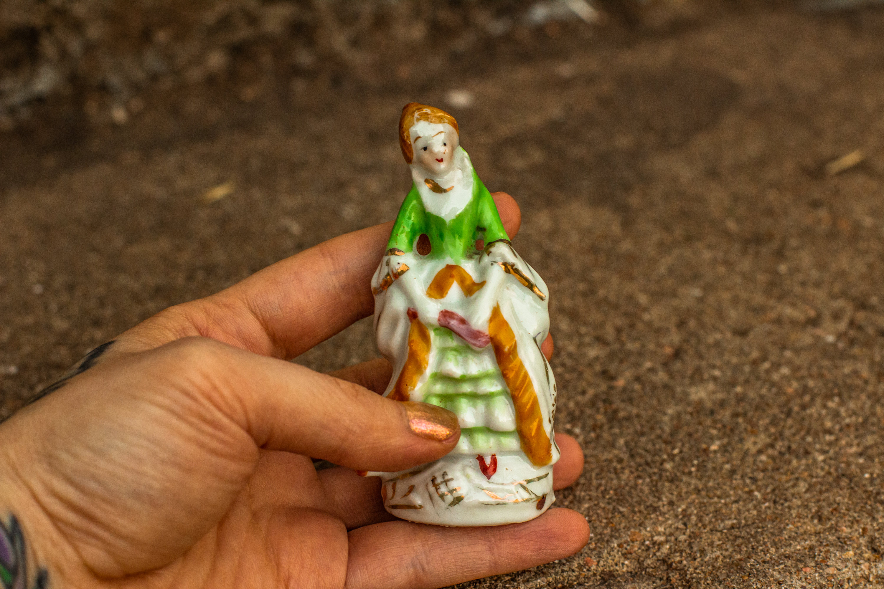 1960's Victorian Lady Ceramic Figure made in Japan 1960's Victorian Lady Ceramic Figure made in Japan