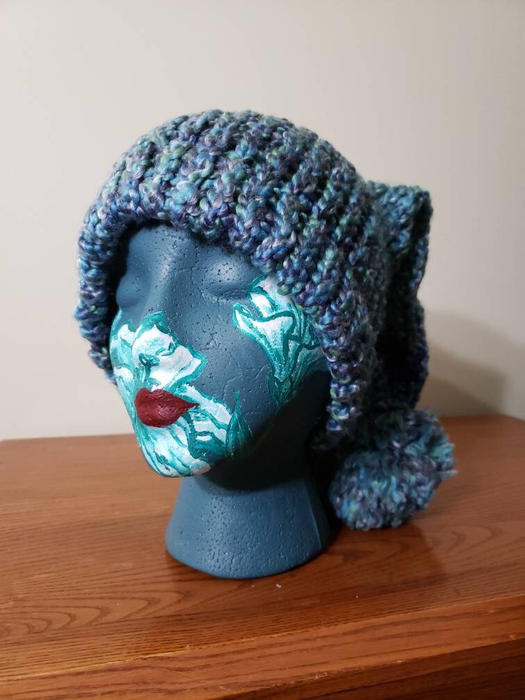 Winter Toboggan, Winter Accessory, Winter Hat, Acrylic Yarn, Polyester