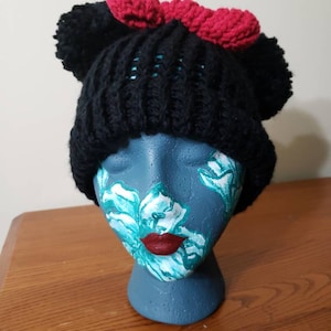 Minnie Mouse hat, Disney adult, Disney child, disney beanie, winter accessory, winter beanie, winter hat, Disney accessory