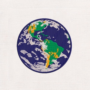 Earth Globe Iron on Screen Print Transfers for fabrics World Map
