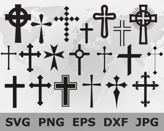 Download Cross Svg Bundle 20 In 1 Christian Cross Svg Cross Clipart Etsy