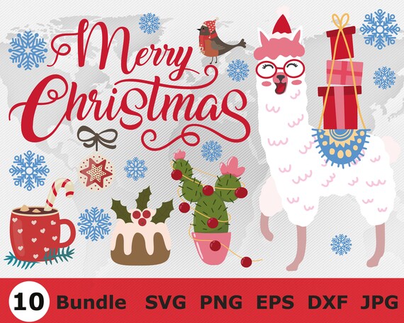 Download Free Merry Christmas Bundle Cut Files Christmas Llama Svg Christmas Etsy SVG DXF Cut File