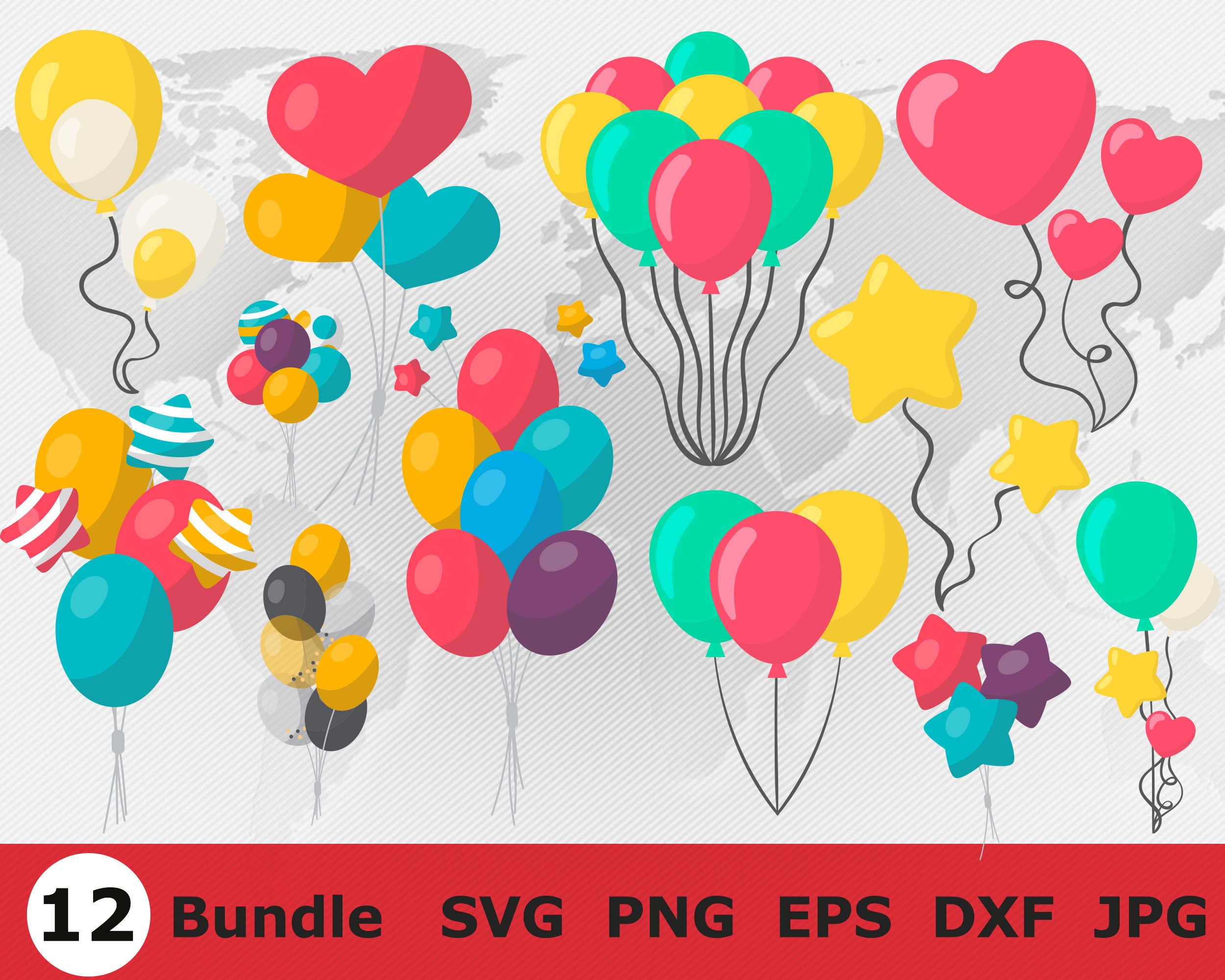 Download Balloons Svg Bundle Balloon Svg Birthday Balloons Svg Cut Etsy