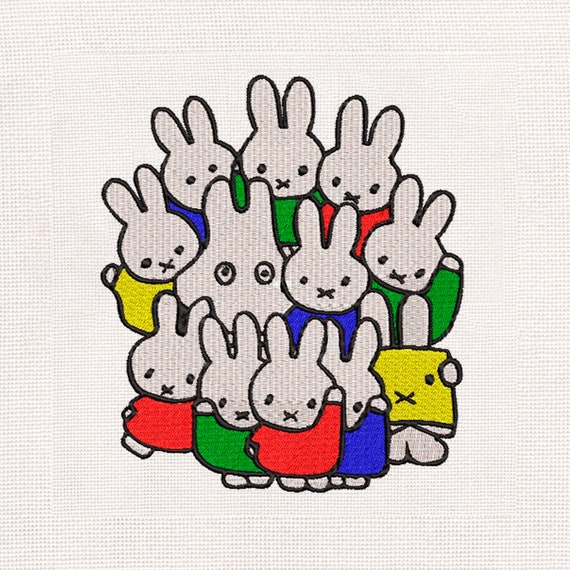 Bunnies Embroidered Patch Cute Patches Patches Tiny Patches Embroidery  Design Mini Rabbit Family Patches Iron On Patch Custom Patch ZZ8654