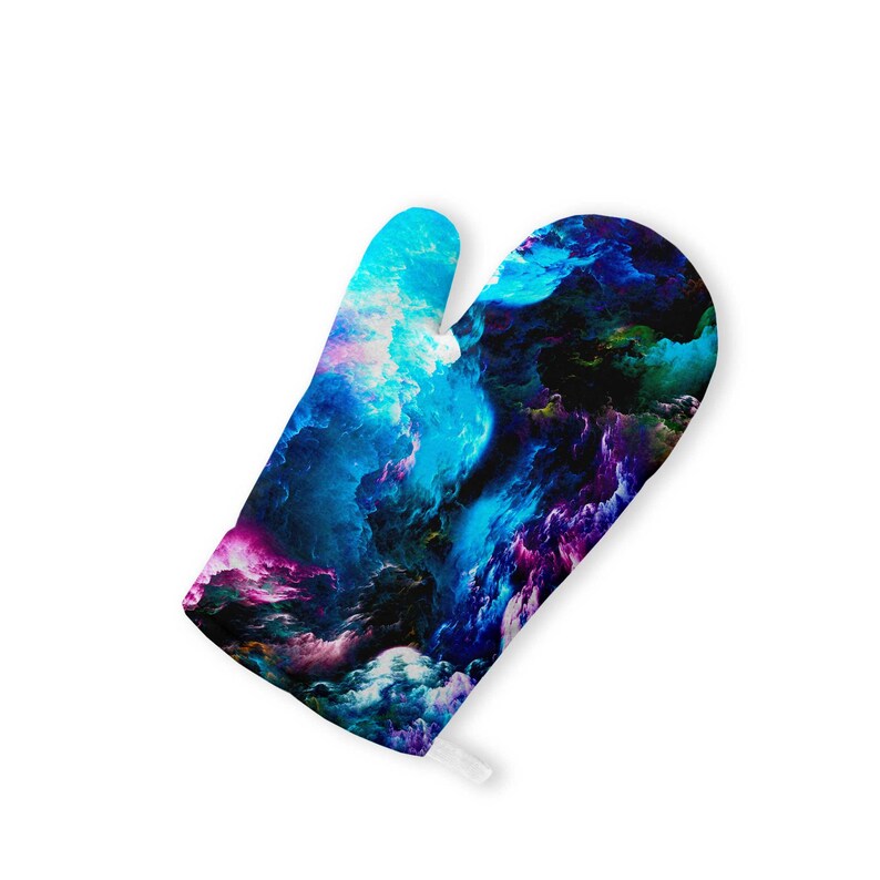 Space Kitchen Wall Art Pot Holders Mittens Space Waves Hot Pads Oven Gloves BBQ Colorful Cooking Glove Oven Mitt Set Halloween Gift ZZ8229