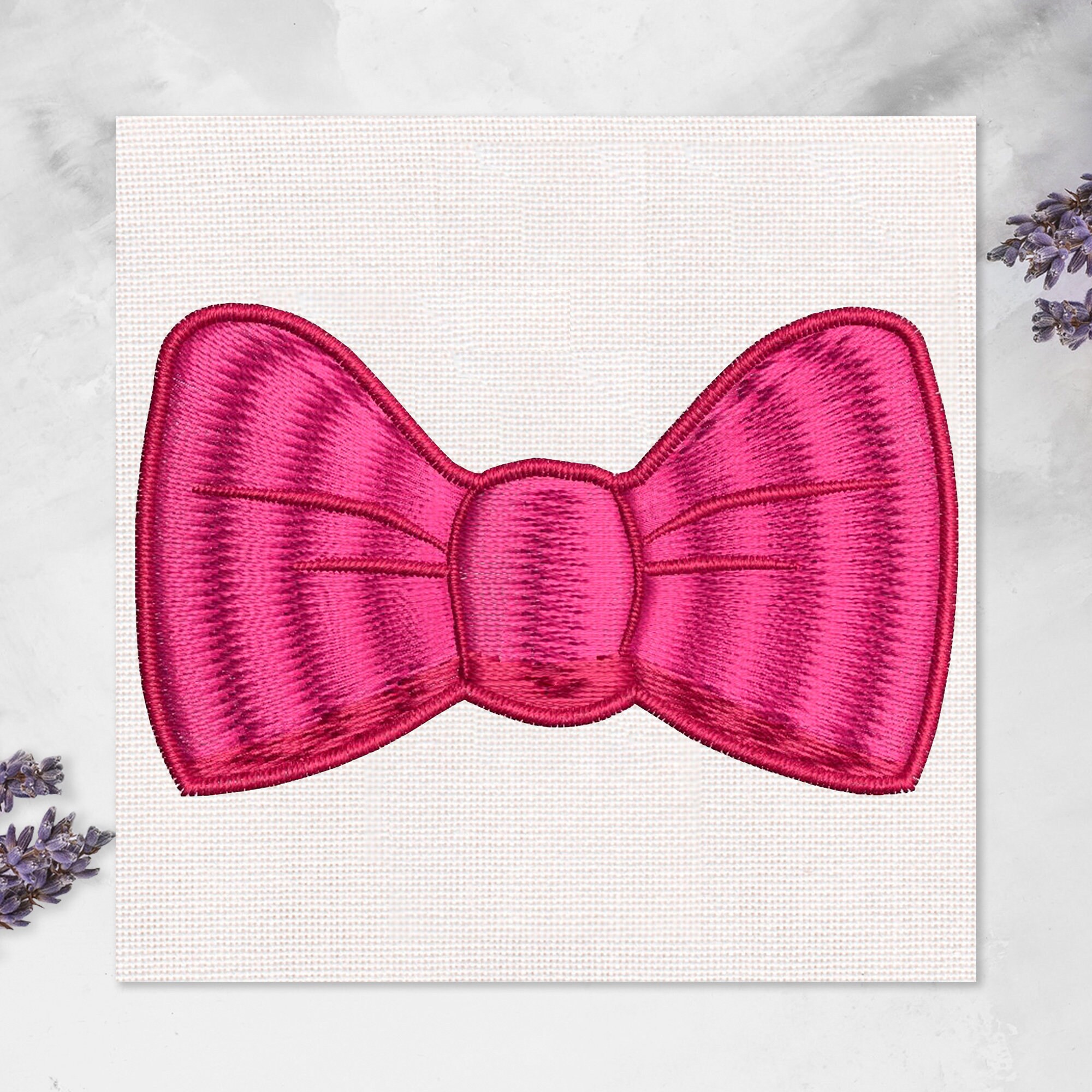Pink Bow Embroidery