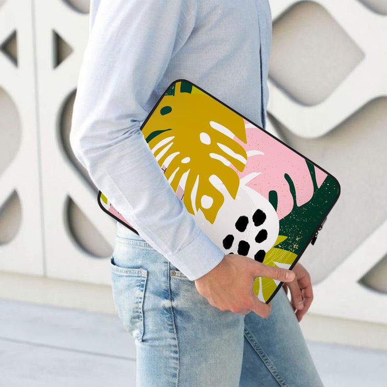 Leaves Laptop Sleeve Colorful Laptop Sleeve Floral Laptop Sleeve 12 inch Laptop Sleeve 13 inch Laptop Sleeve 15 inch Laptop Sleeve ZZ8694