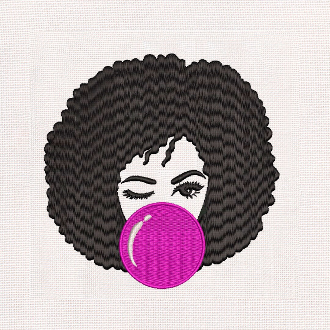 Black Girl Embroidered Patch Cute Patches Bubble Gum Patches Etsy