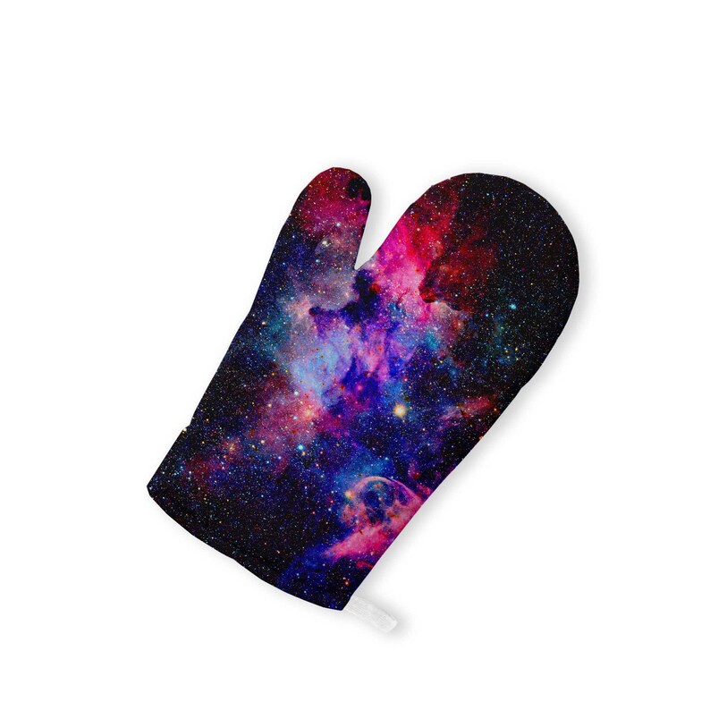 Space Potholders Oven Mitt Kitchen Decor Space Fabric Oven Glove Hotpad Saucepan Baking Wall Decor Double Oven Mitt Stove Boiling Pot ZZ8115