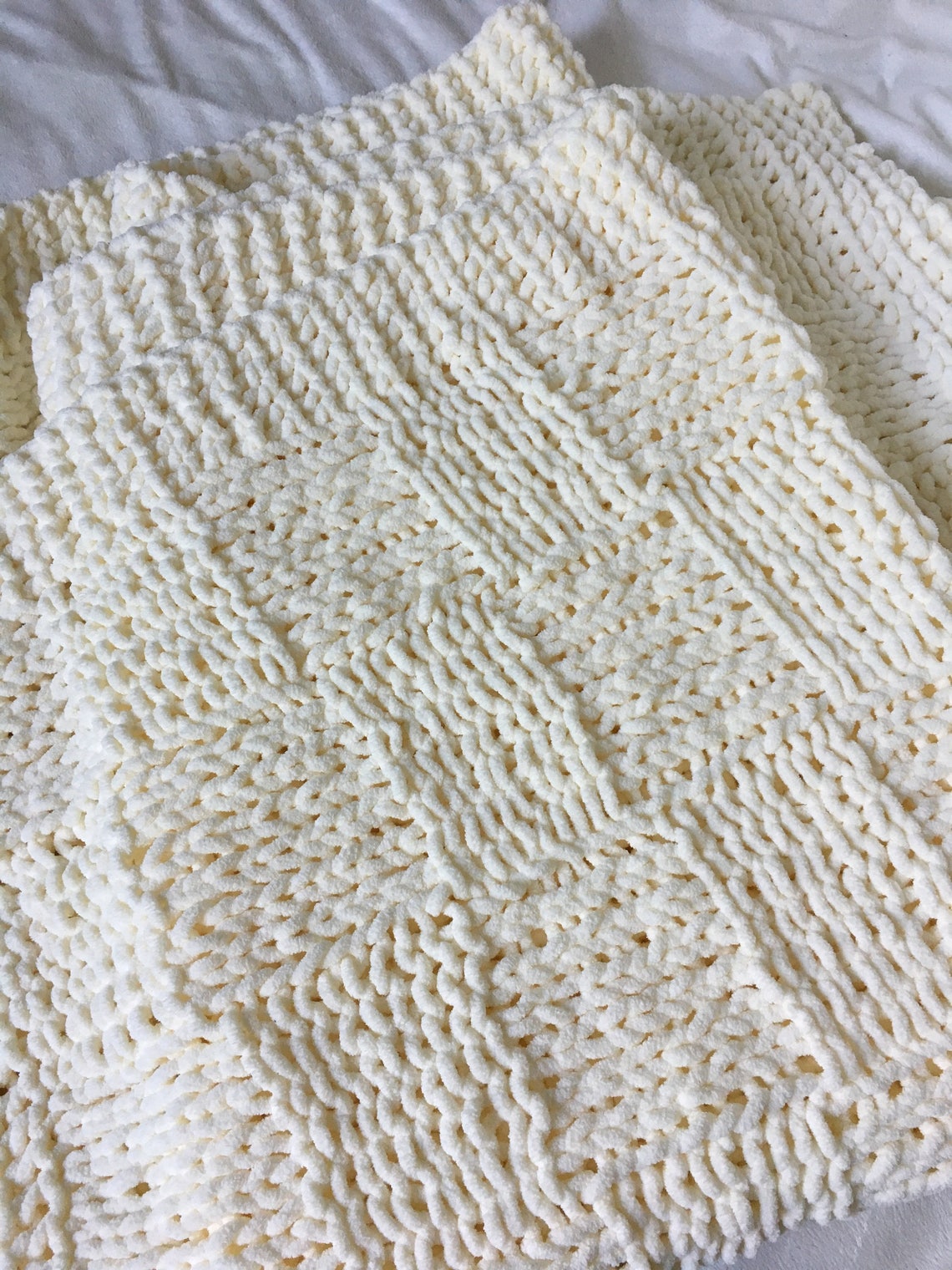 Knitting Pattern Checkerboard Baby Blanket Pattern Etsy