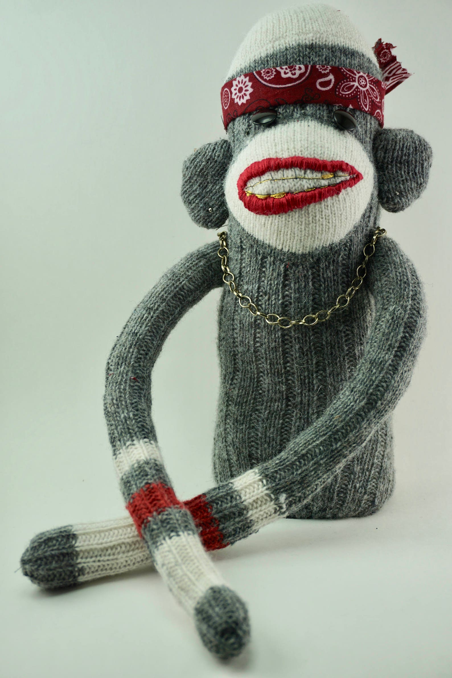 Sock Monkey Rapper Oddities gift for rapper gift for gangster Etsy