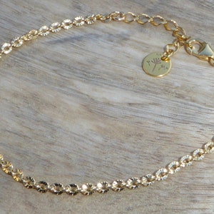 Minimalist gold plated bracelet - bracelet chain mesh force - gold bracelet