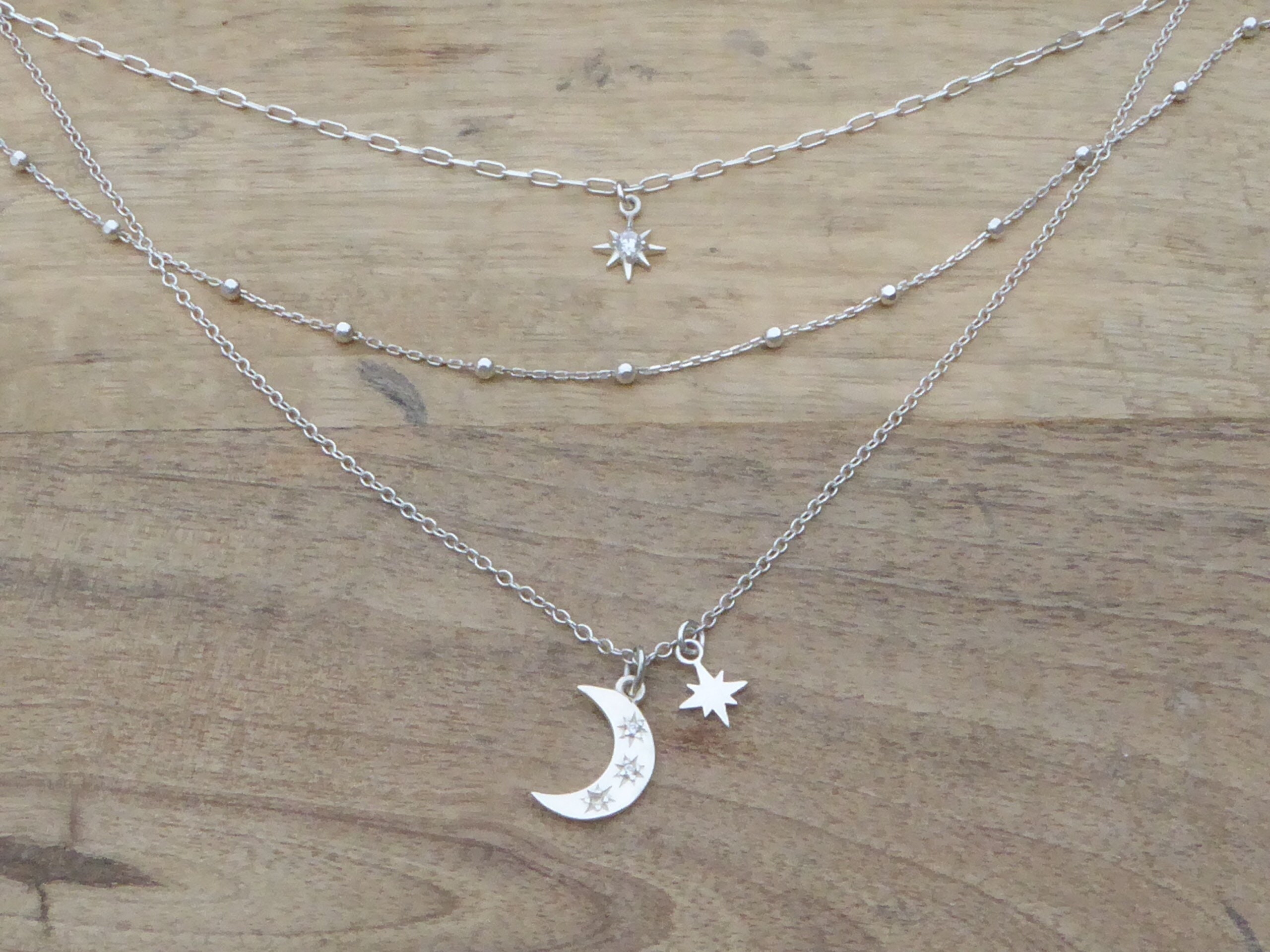 Collier Multirang Argent Massif Collier Femme Argent Rangs Collier