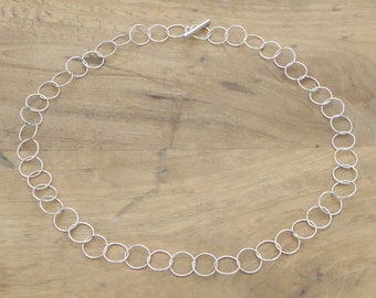 Collier en argent 925, collier gros maillons en argent sterling