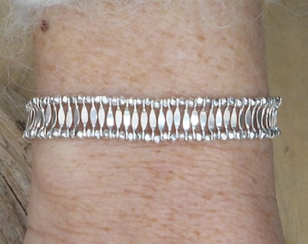 Bracelet En Argent Maille Byzantine - Superbe Pièce Unisexe Homme/femme - Occasion