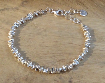 Karen Hill Tribe Sterling Silver Bracelet - Small Silver Bead Bracelet