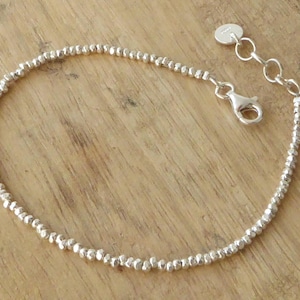 Karen Hill Tribe Solid Silver Bracelet - Fine Small Silver Bead Bracelet