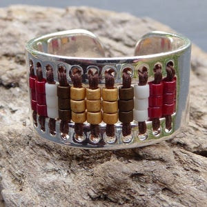 Adjustable size seed bead ring - customizable ring