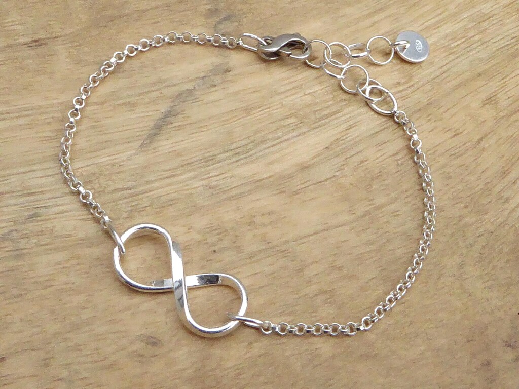 Bijoux Blu Bracciale Donna Argento 925 Con Simbolo Infinito – Gioiello In Vero Argento, Colore Blu, Fatto A Mano