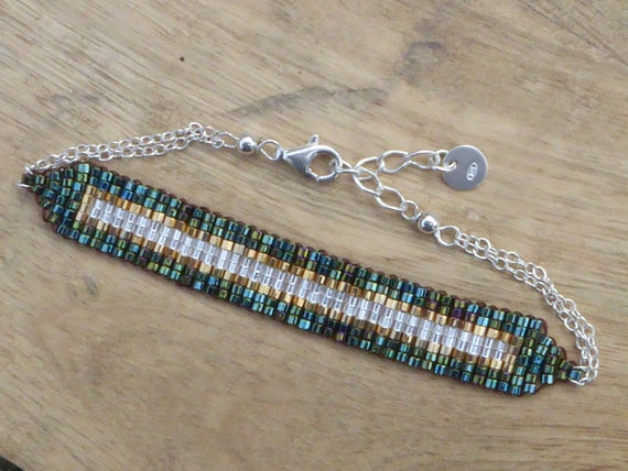 Bracelet Perles Miyuki Doré Et Argenté - Ateliersdisa - Neuf Avec étiquettes
