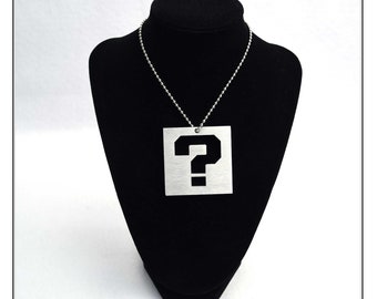 Super Mario Quesion Block Inspired Pendant: Necklace or Keychain
