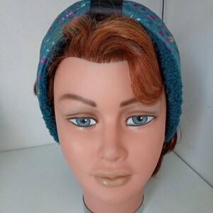 hoofdband, damestulband, hoofdband, bescherming, wind, oorbeschermers, trend, mode, geschenken, handgemaakt, gemaakt in Frankrijk afbeelding 5