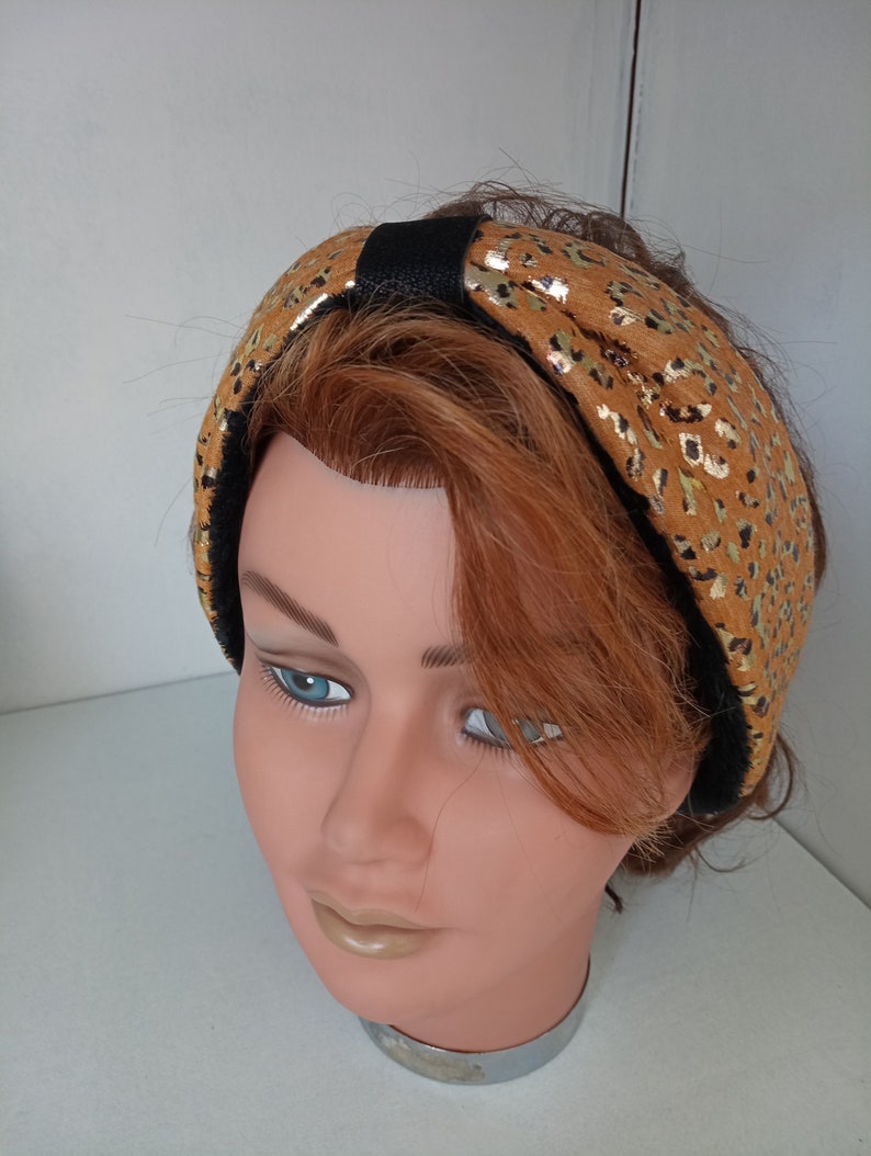 hoofdband, damestulband, hoofdband, bescherming, wind, oorbeschermers, trend, mode, geschenken, handgemaakt, gemaakt in Frankrijk Geel