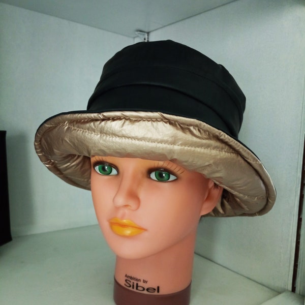 Chapeau de pluie  réversible ,mode ,tendance , recyclé ,upcycling ,déperlant ,