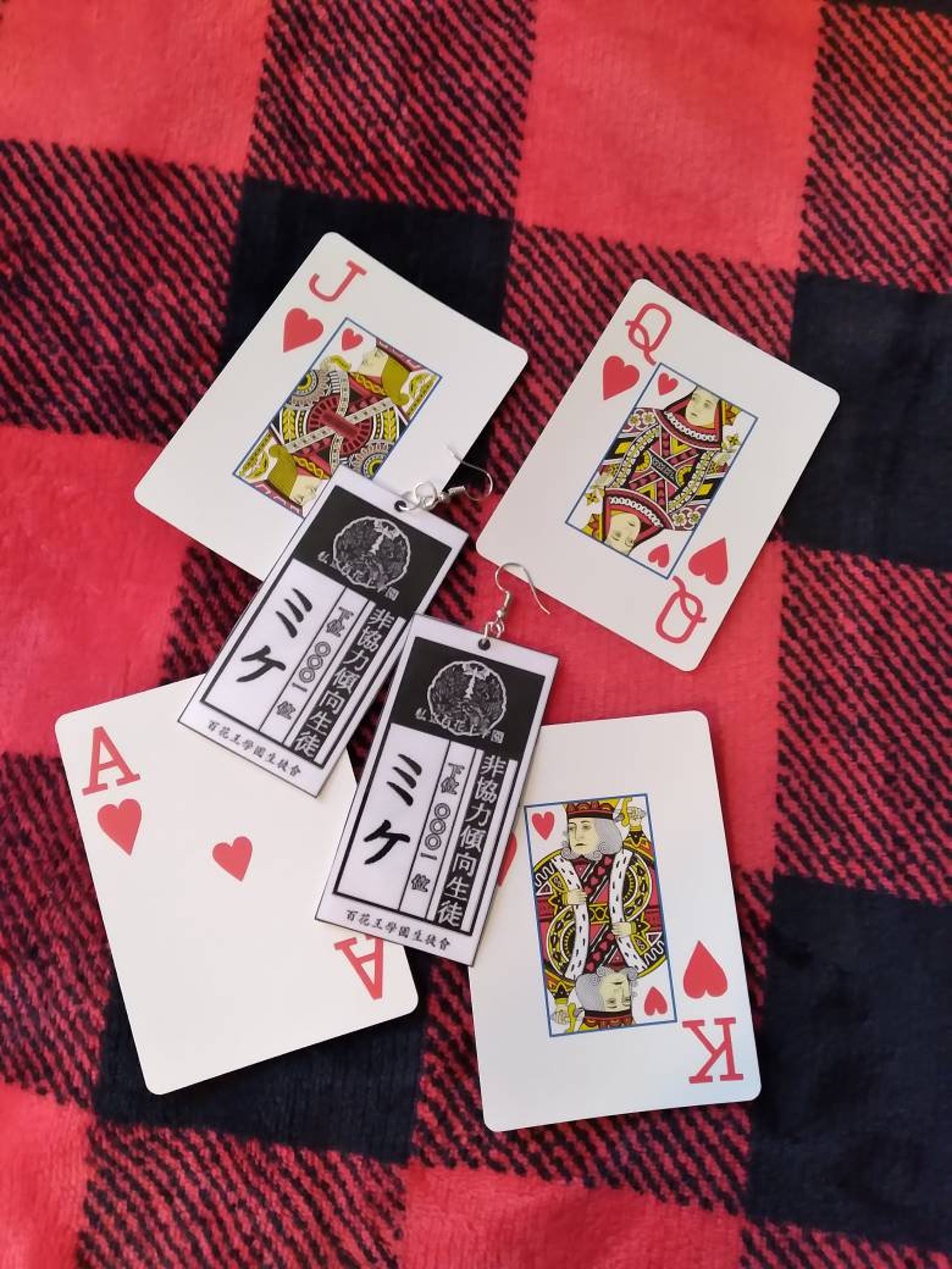 Mittens Kakegurui earings Etsy