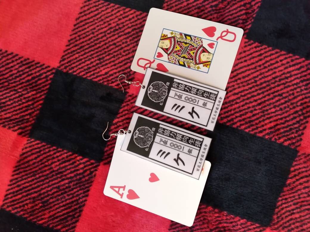 Mittens Kakegurui earings Etsy