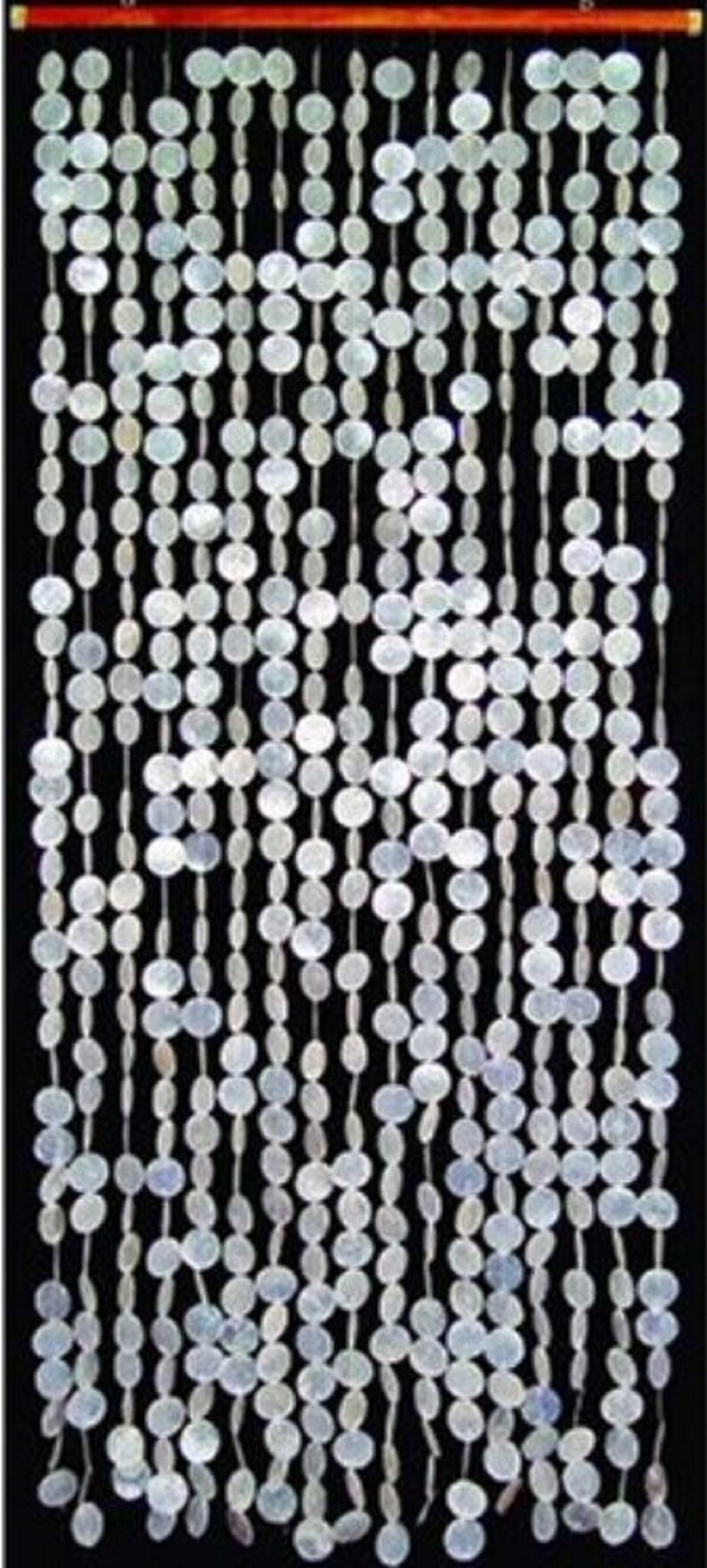 East J Natural Capiz Shell Round Door Curtain Etsy